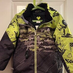 Obermeyer Kids Jacket - Lime Green and Black size 6